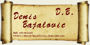 Denis Bajalović vizit kartica